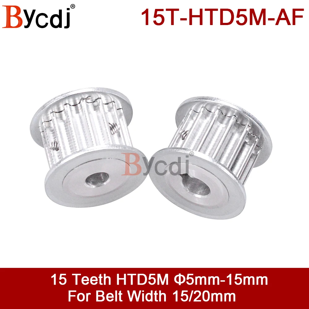 

5M 15 Teeth Synchronous Timing Pulley Bore 5/6/6.35/8/10/12/14/15mm for Width 15/20mm HTD5M Belt gear 15-5M-15 AF 15Teeth 15T