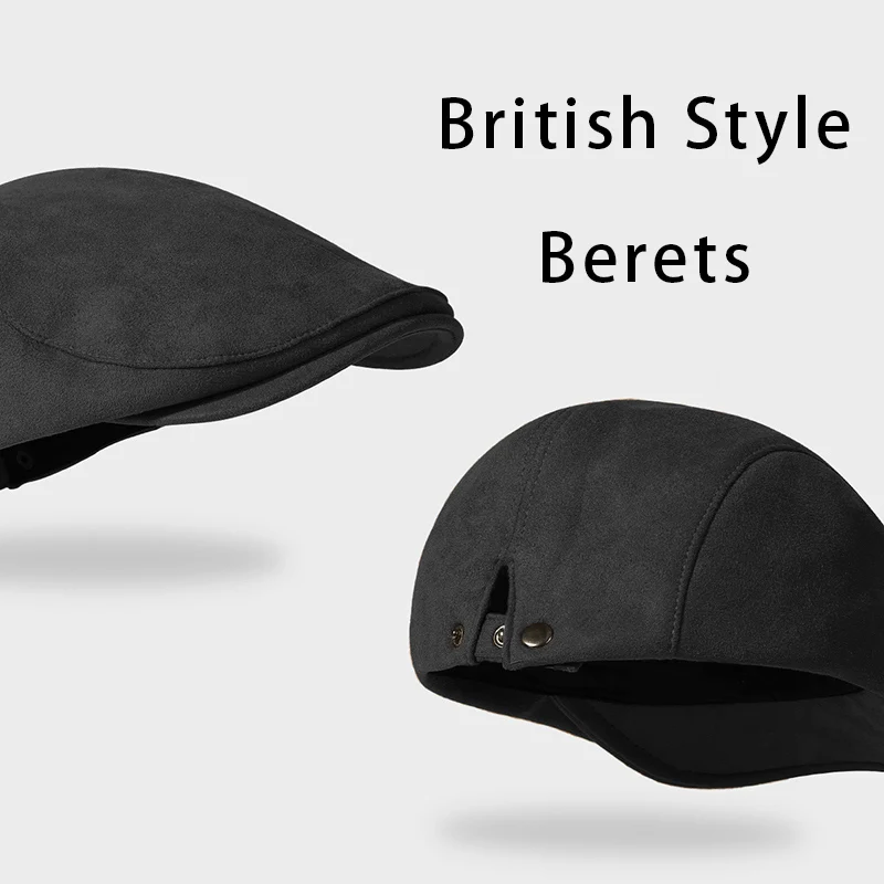 

Retro British Style Women Painter Hat Autumn Stylish Suede Nap Beret Hat For Men Street Simple Newsboy Cap All Match Forward Cap