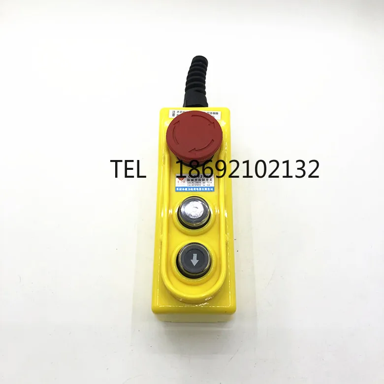 Up and Down Buttons with Emergency Stop Lift Switch Driving Button, Waterproof Control Crane Switch 380V