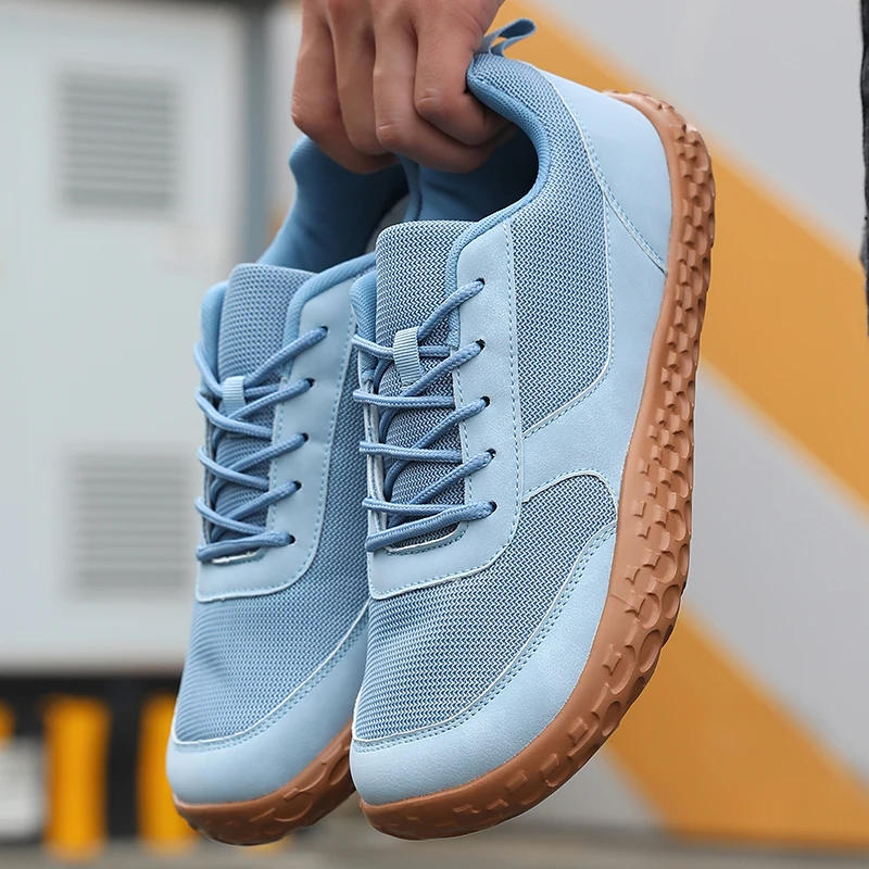 Herrenschuhe Größe 36-46, große Größen, Barfußschuhe, breite Zehenbox, 0 Drop, Casual-Sneakers, Outdoor-Minimalist-Schuhe für Cross-Country-Lauf und Walking. – Detail 4