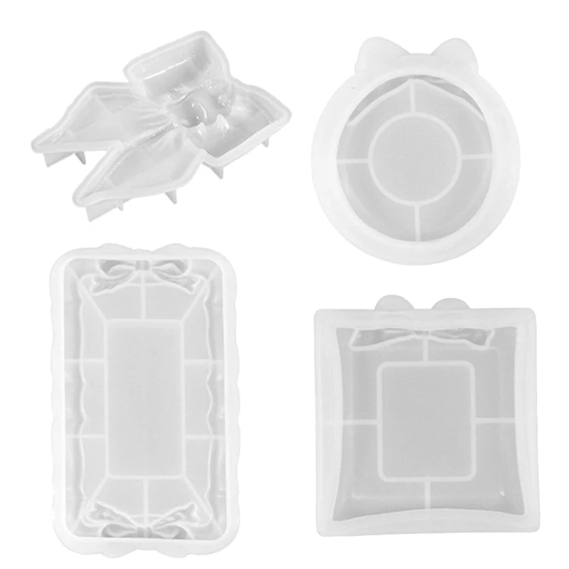 

Resin Tray Mold Silicone Jewelry Tray Molds Bowknot Epoxy Casting Molds Storage X3UC