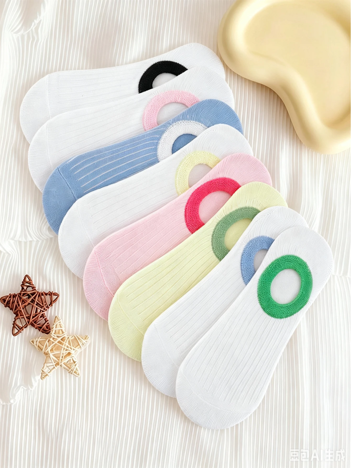 1/5/10/15/20 Pairs Random Women Solid Color Invisible Socks,Breathable Sweat Absorbing CasualCampus StyleThinSummer No-ShowSocks