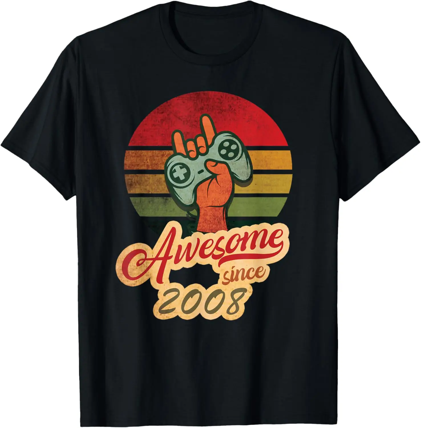 Génial depuis 2008 |   T-shirt vintage Gamer