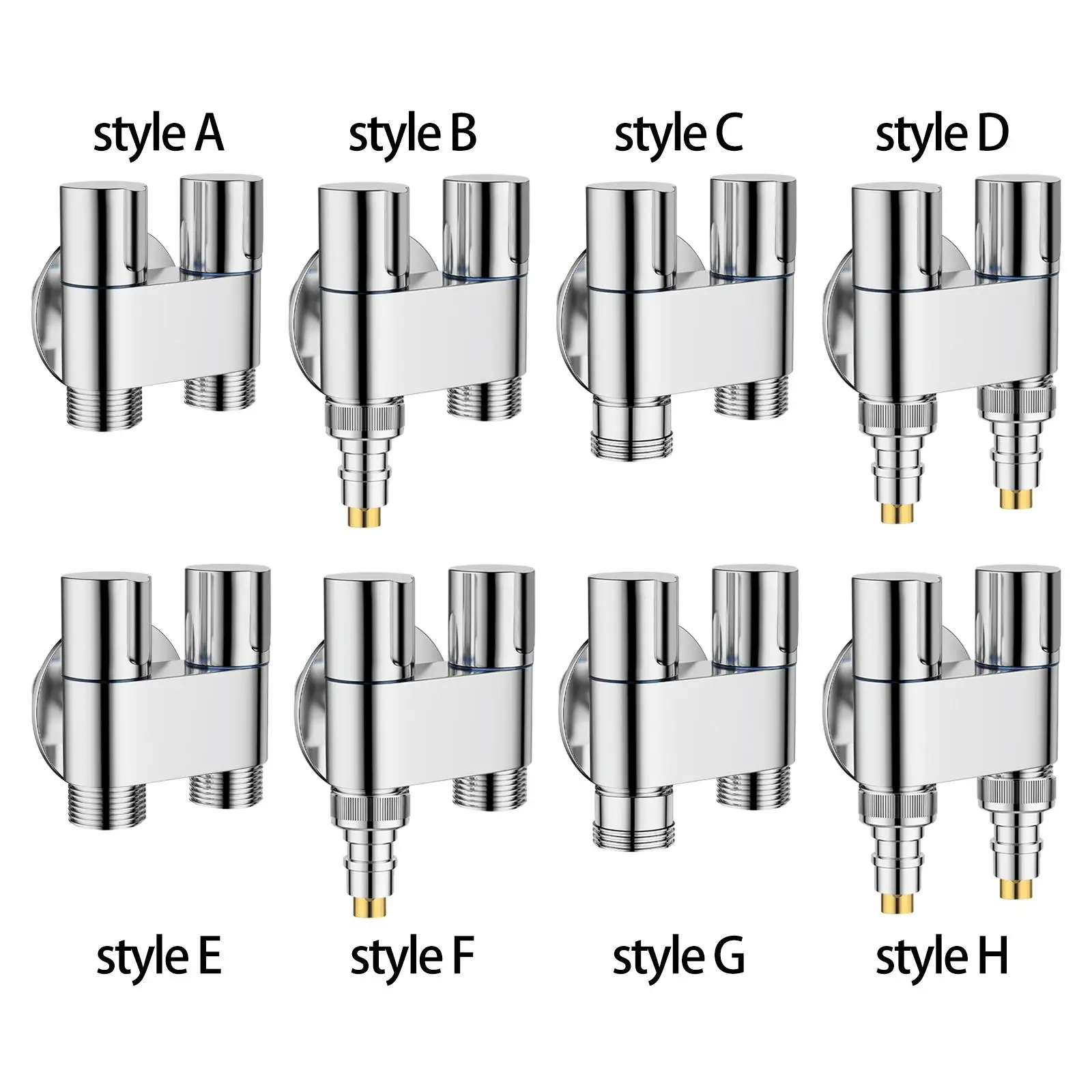 Automatic Water Stop Valve Good Sealing Mixer Tap Tight Thread Washing Machine Faucet for Toilet Bathroom Household Water Pipes