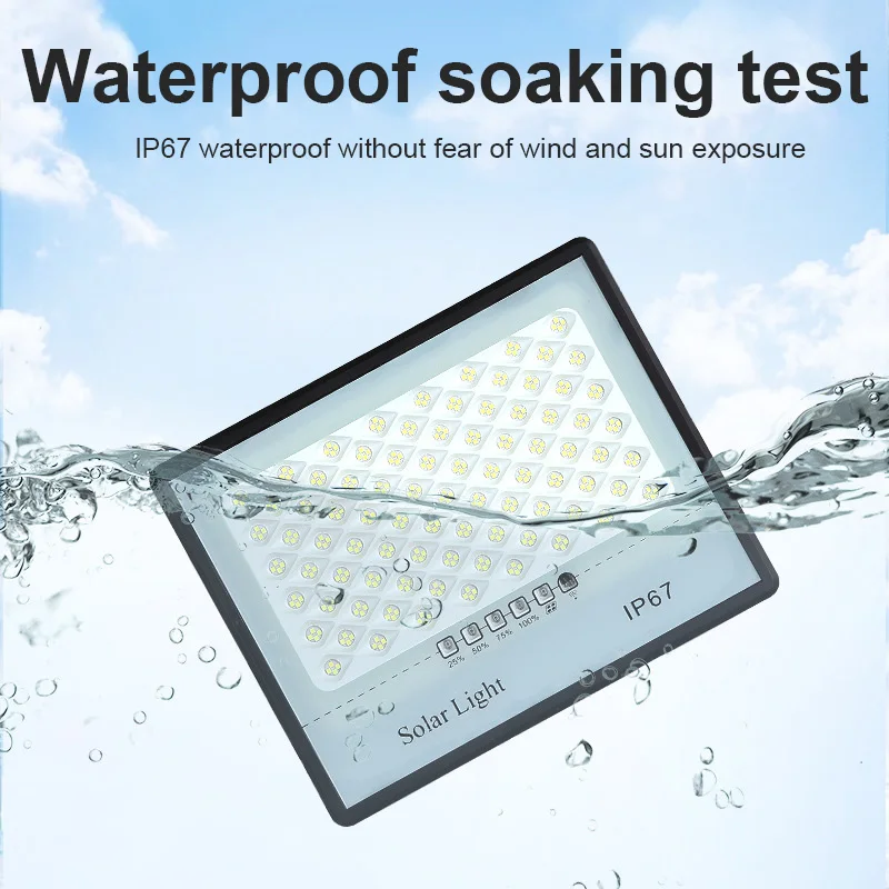 New 1000W Outdoor LED Solar Projection Light With Remote Control Waterproof IP67 Waterproof High Power Outdoor Street Light