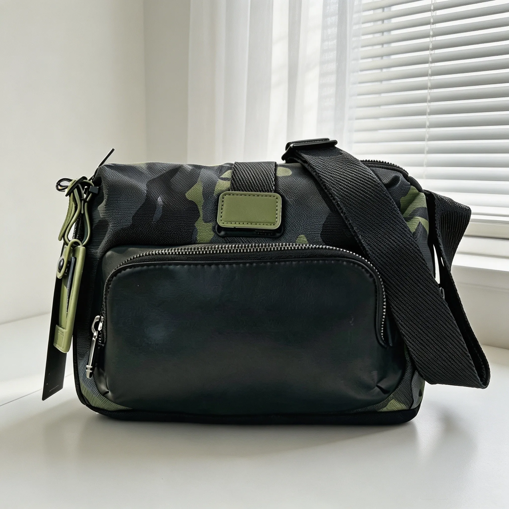 Men’s Abrasion‑Resistant Ballistic Nylon Messenger Bag, Water‑Resistant Crossbody Shoulder Bag for Travel view 5