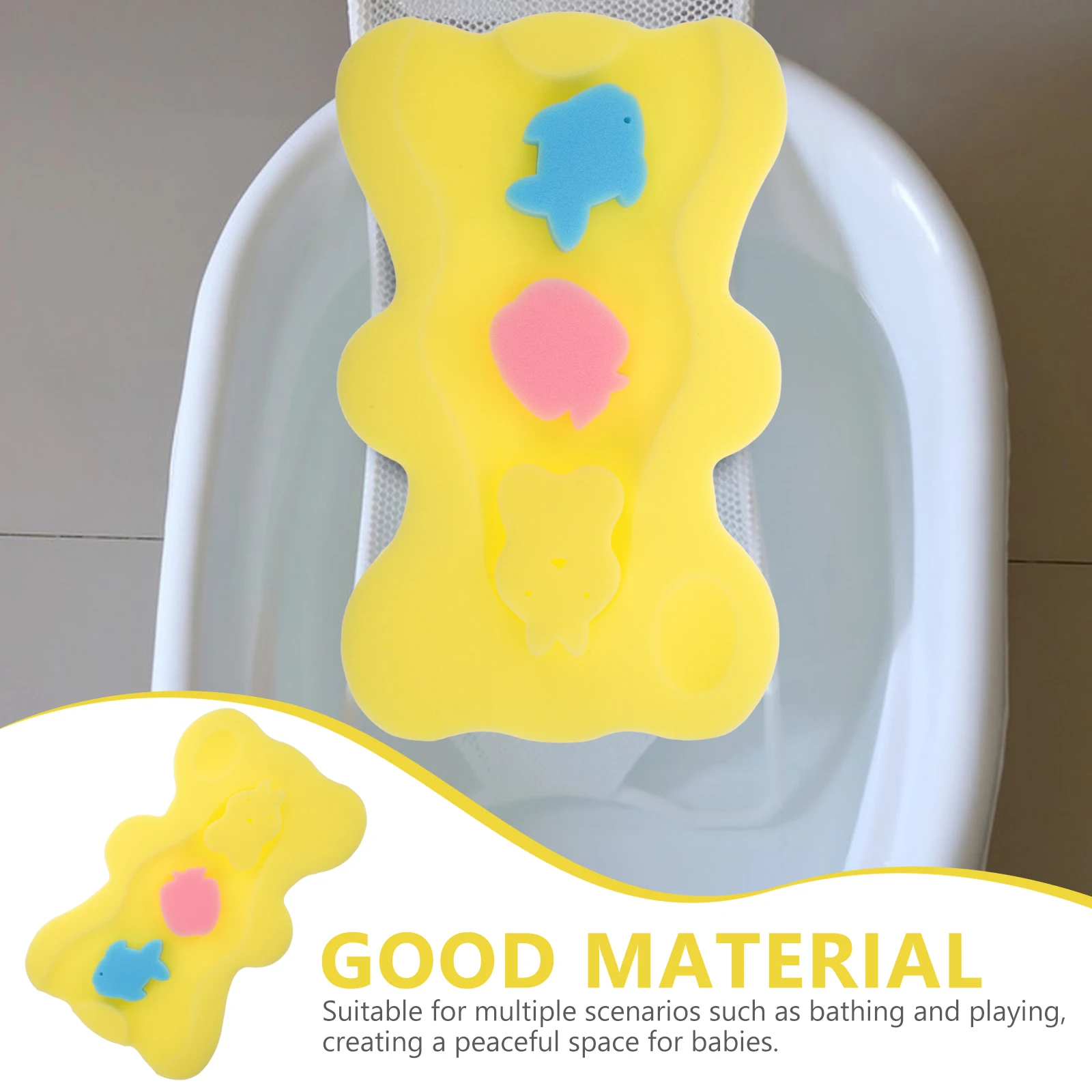 เบาะรองอาบน้ำเด็กกันลื่น แผ่นรองอาบน้ำเด็กอ่อน หนานุ่ม ฟองน้ำรองอาบน้ำเด็กแรกเกิด แผ่นรองอาบน้ำเด็กเล็ก แผ่นรองอาบน้ำสำหรับเด็กทารก
