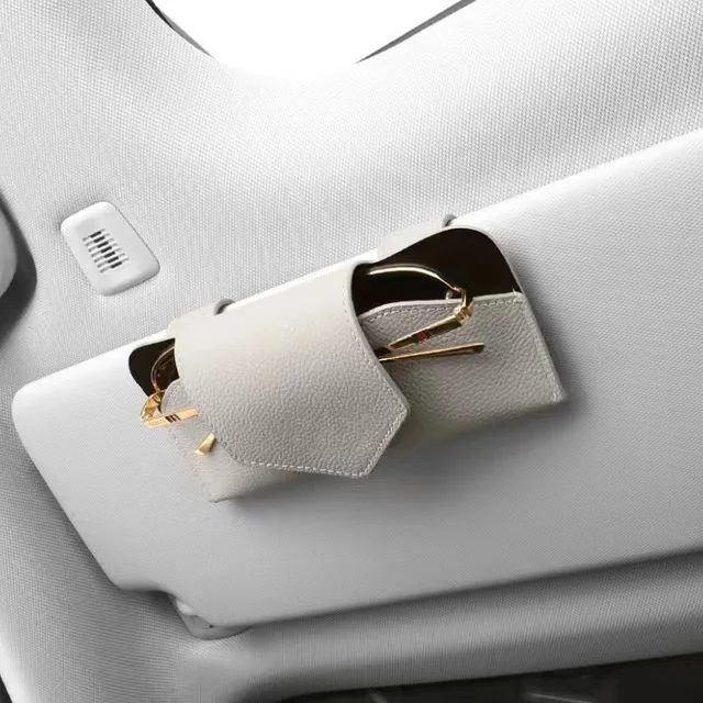 

Car Glasses Case Auto Sun Visor Glasses Holder Sunglasses Clip Card Ticket Holder Universal Multi-Function Accessories Storage