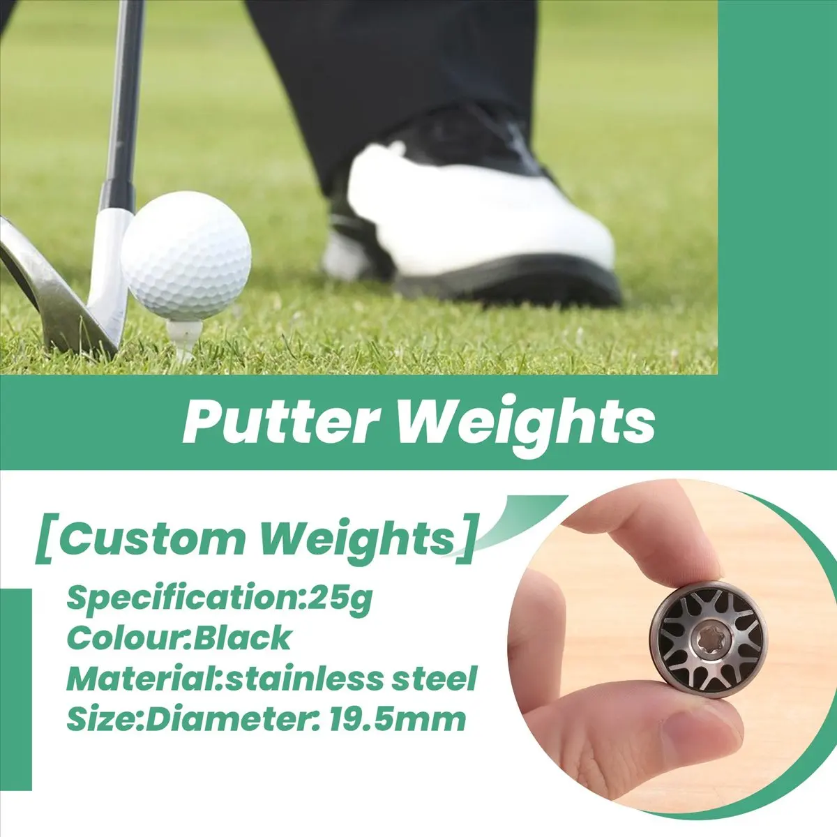 Sports 1Pcs Lab Custom Weights for Odyssey Stroke Lab Golf Putter 25G