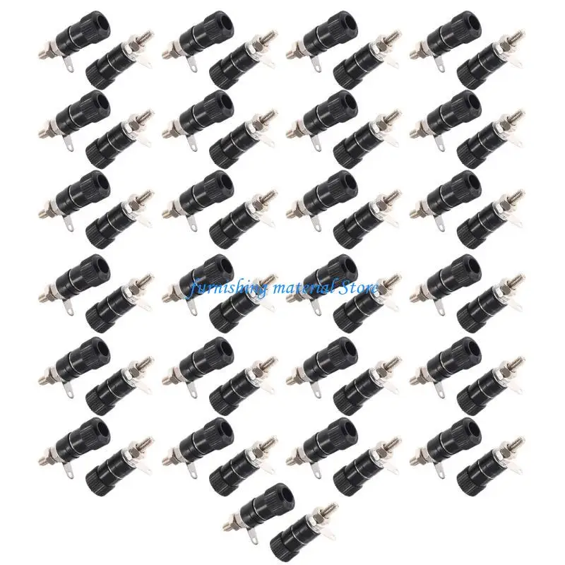 

Y5GD 50Pcs 4mm Banana Socket Terminals Binding Post Nut Plug Socket Connectors