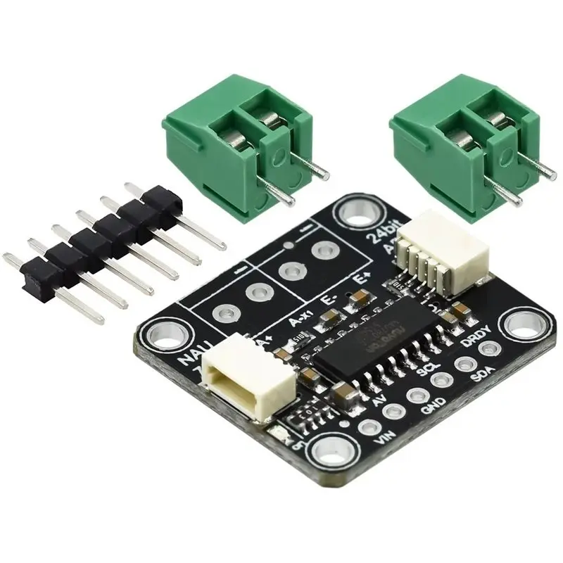 A97I-NAU7802 24-Bit ADC Module Compatible With STEMMA QT/Qwiic Precision Data Conversion Pressure Measurement