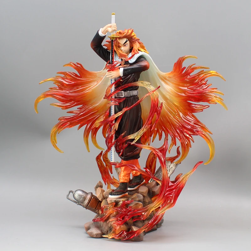 

30cm Anime Demon Slayer Figurine Gk Rengoku Kyoujurou Action Figure Model Peripheral Doll PVC Collection Desk Decoration Toys