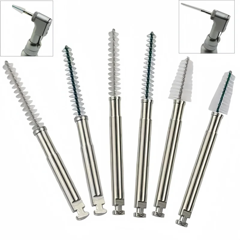 

10pcs Dental Root Canal Cleaning Brush Polishing Cleaning Interdental Brush Pulp Cleaning Tool Root Canal Cleaning Instrument