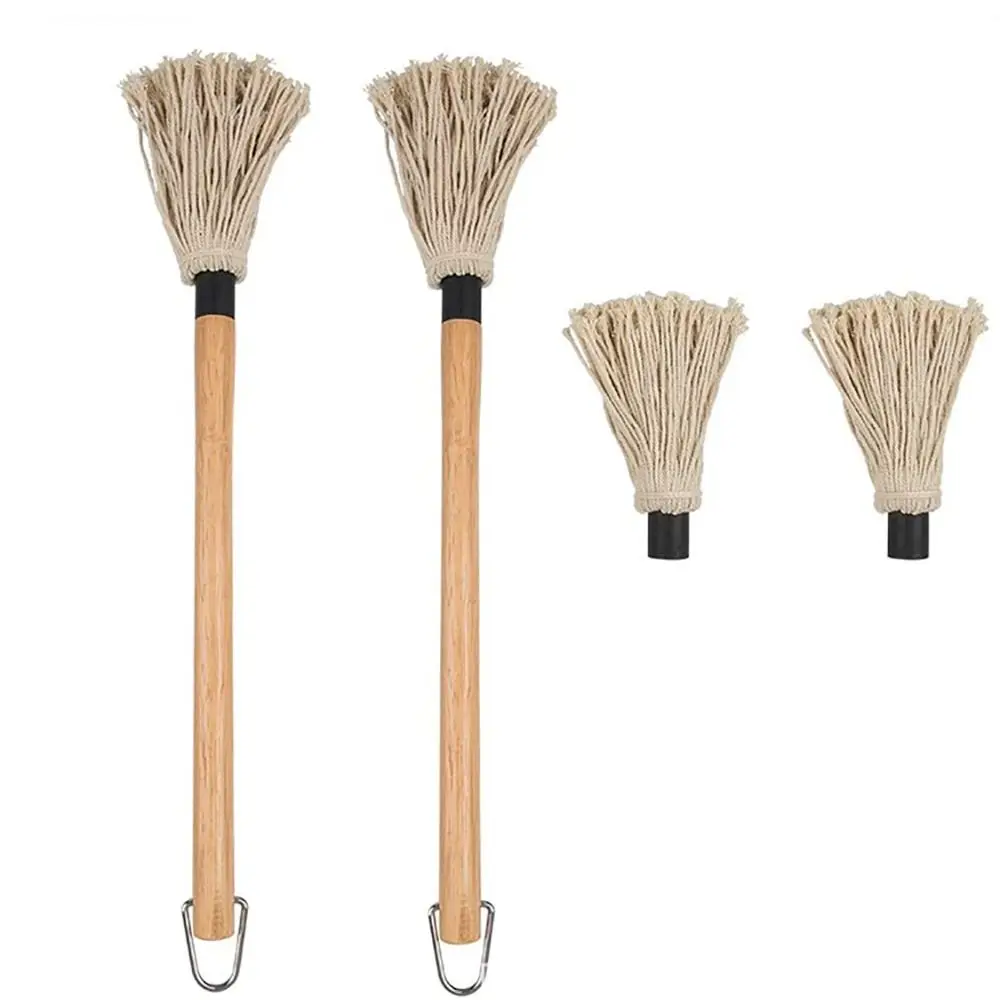 

Outdoor Wooden Handle Smoking Steak Cooking Basting Brush Grill Brush Barbecue BBQ Sauce Mop