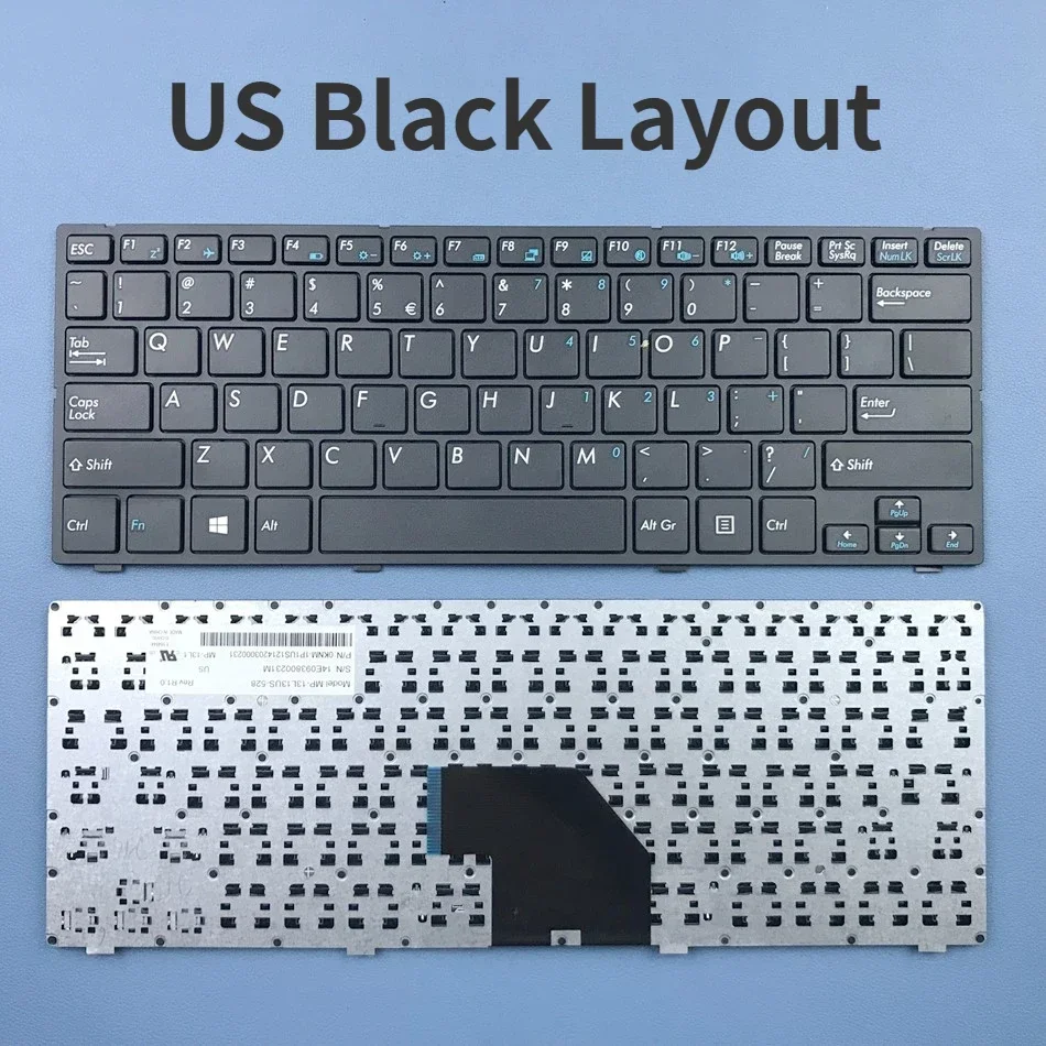 

US Laptop Keyboard For Akoya P2214T MD99430 P2213T MD98924 MD98925 MD98927 MP-13L13US-528 MD99480 Pegatron T11 US Layout