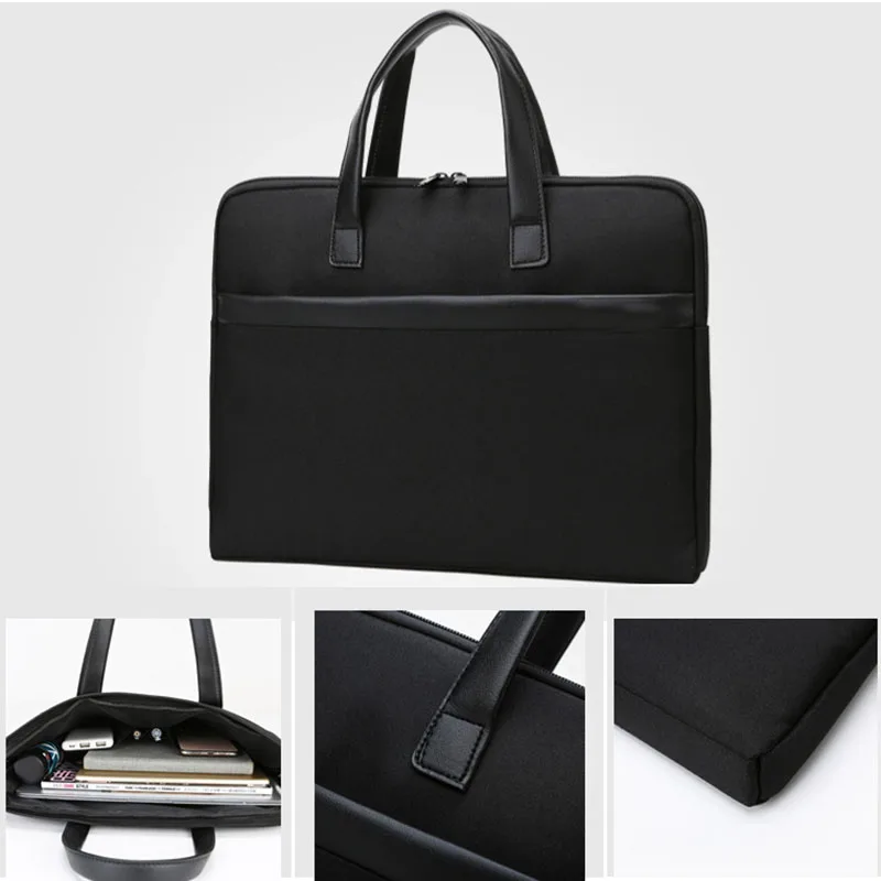 Men\'s Office Document Briefcase Oxford Business Work Portable Bag Handbags A4 Conference File Bag For Laptop Large Capacity