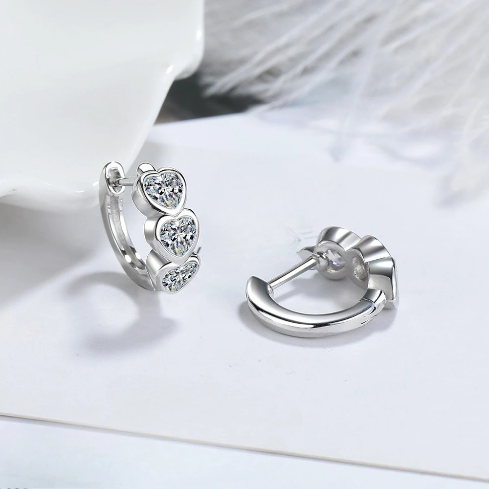 Neue Moissanit-Ohrringe aus 925er-Sterlingsilber für Damen, exquisite Freundin, Hochzeit, Verlobung, Schmuck, modisches Geschenk – Detail 1
