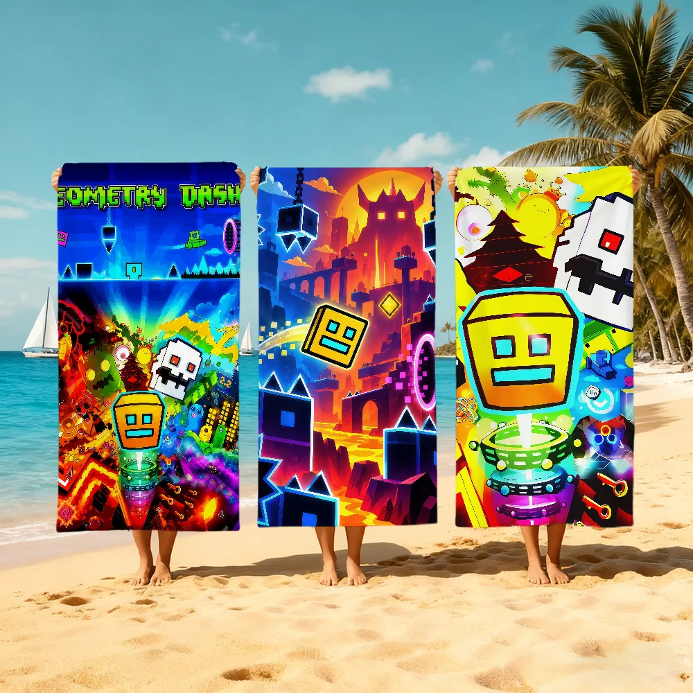 Game G-Geometry Bath Towel Microfiber Super D-dash Absorbent Soft Beach Towel For Travel Fitness Sauna Bathing Camping