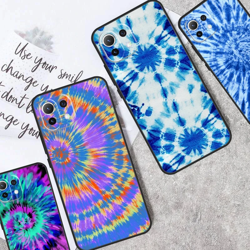 Rainbow Spiral Tie Dye Case For POCO X6 Pro X3 X4 X5 M6 Pro M5s F3 F5 Xiaomi 14 Ultra 12 13 11T 12T 13T Pro Cover