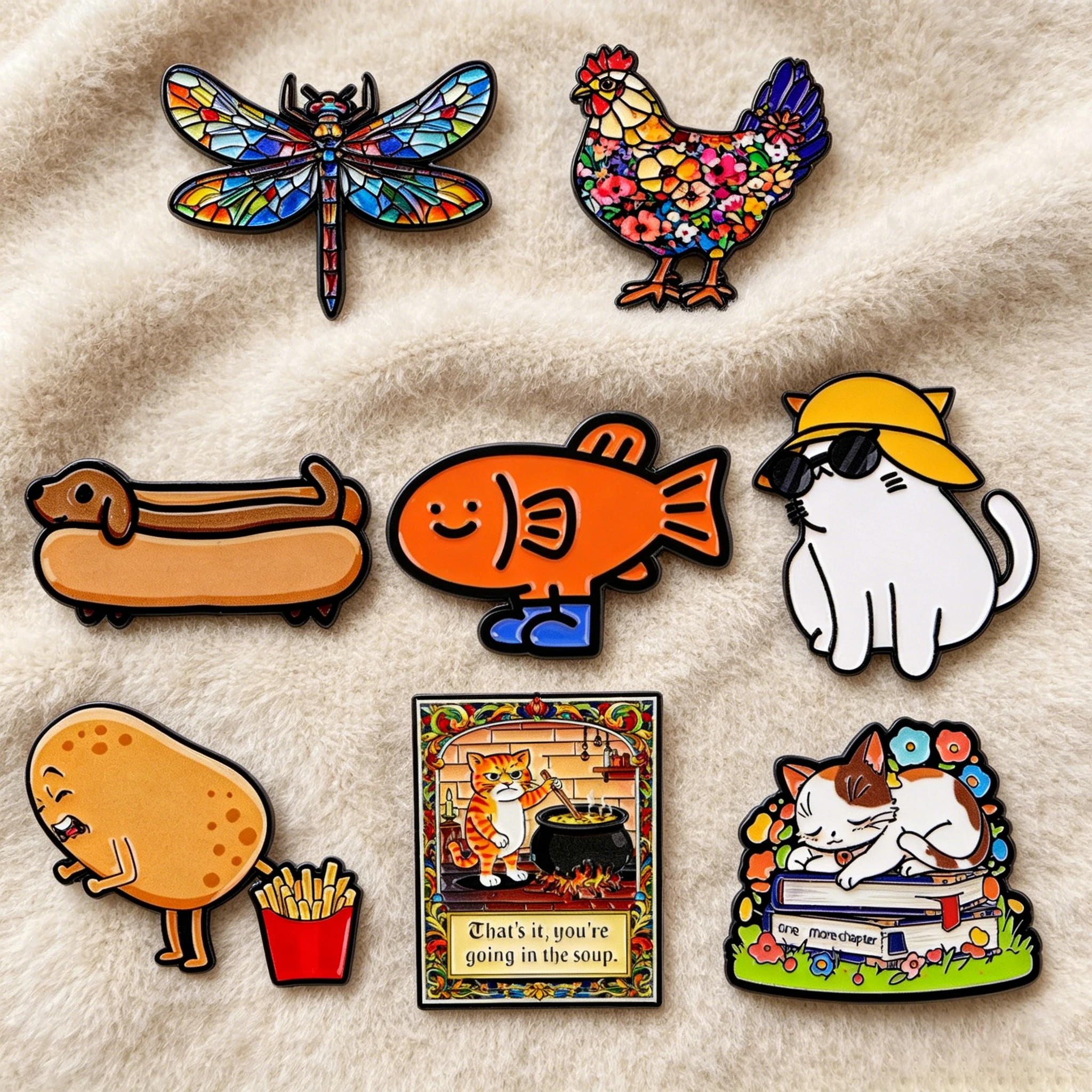

Cartoon Fish Soft Enamel Pin Lapel Pins for Backpack Men Women Brooch on Clothes Cats Badges Jewelry Accessories Gifts