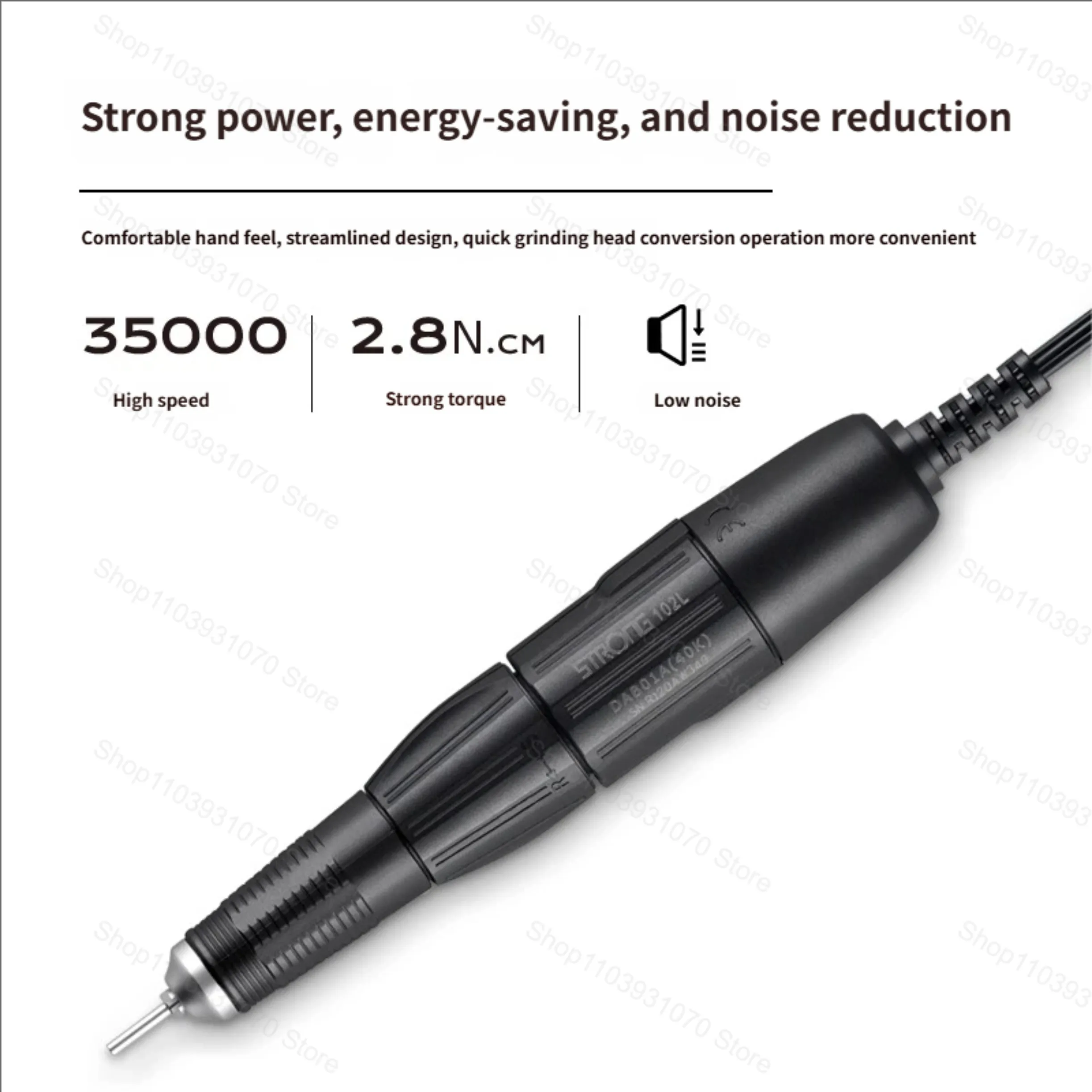 قوية 210 آلة حفر الأظافر 65 واط 102L قبضة 35000 دورة في الدقيقة قواطع الطحن الكهربائية مانيكير باديكير أداة مسمار الفن المعدات