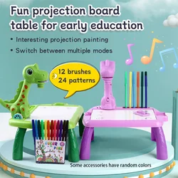 1pc Projection Drawing Board Multi functional Dinosaur Children's Toy Early Education Writing Board