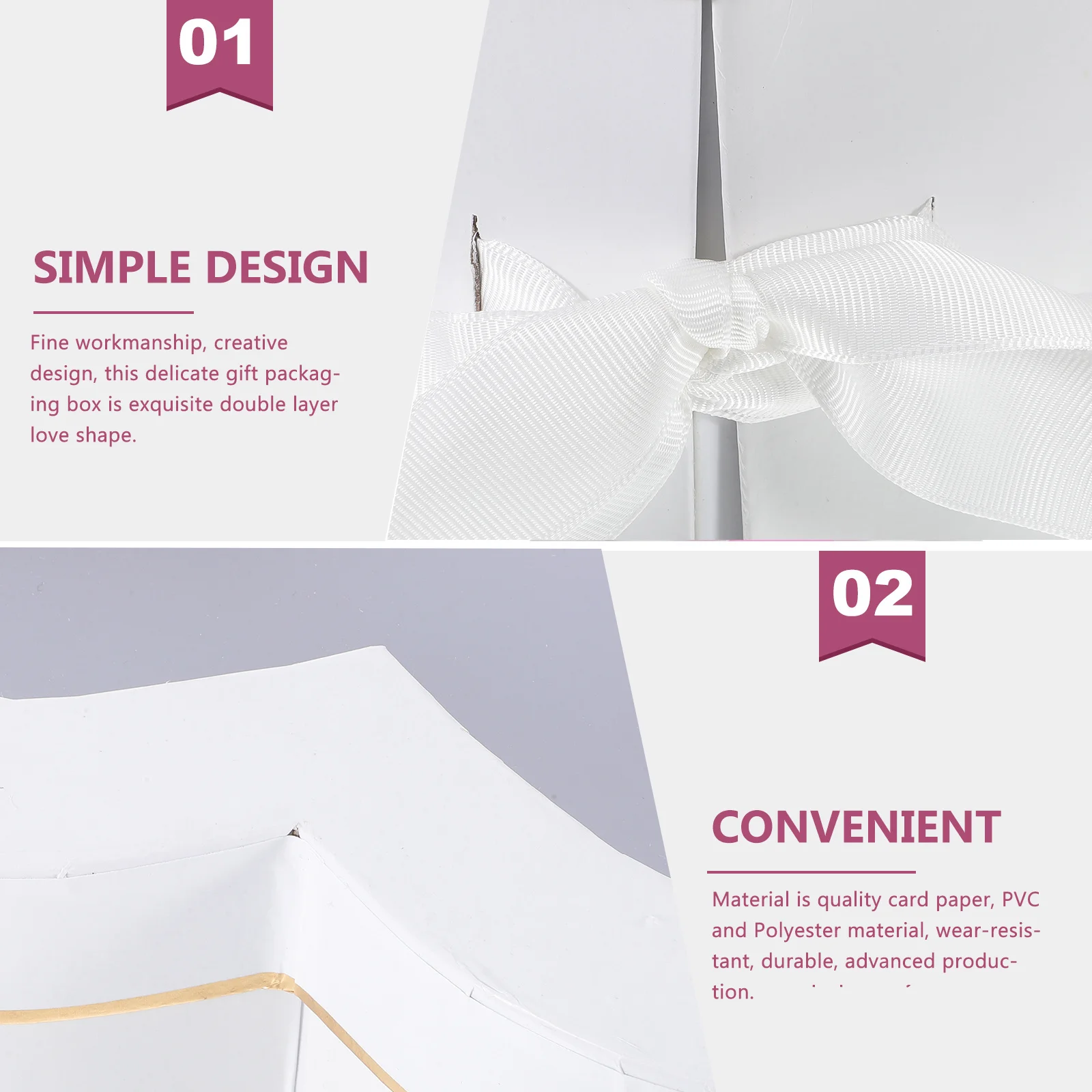 

Double Layer Heart Shaped Storage Box Creative Flower Packaging Box for Gifts Wedding Birthday Valentine's Day Decoration