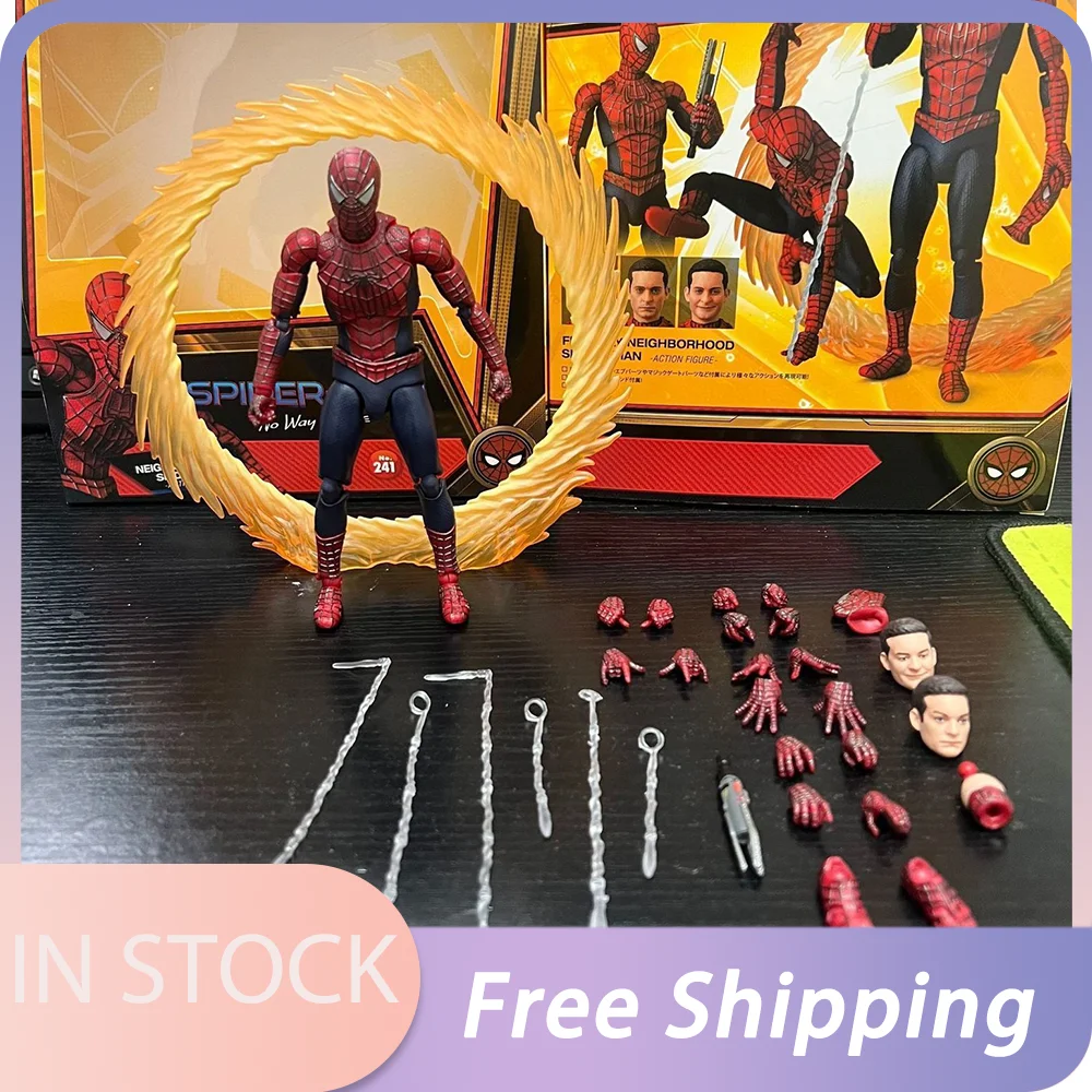 

In Stock Mafex No.241 Spider Man Toby Maguire Heroes Have No Return Friendly Neighborhood Gk Anime Action Figure Model Toys Gift