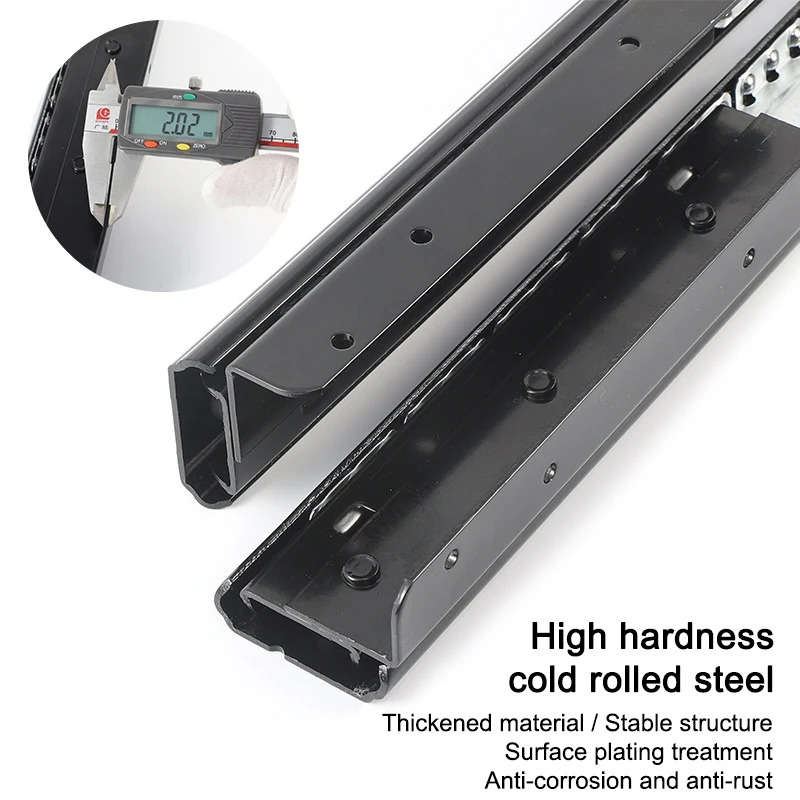 Heavy-duty Bay Window Sliding Rail Desktop Side Telescopic Extension Pull-out Rail Accessories Silent Two-section Rail