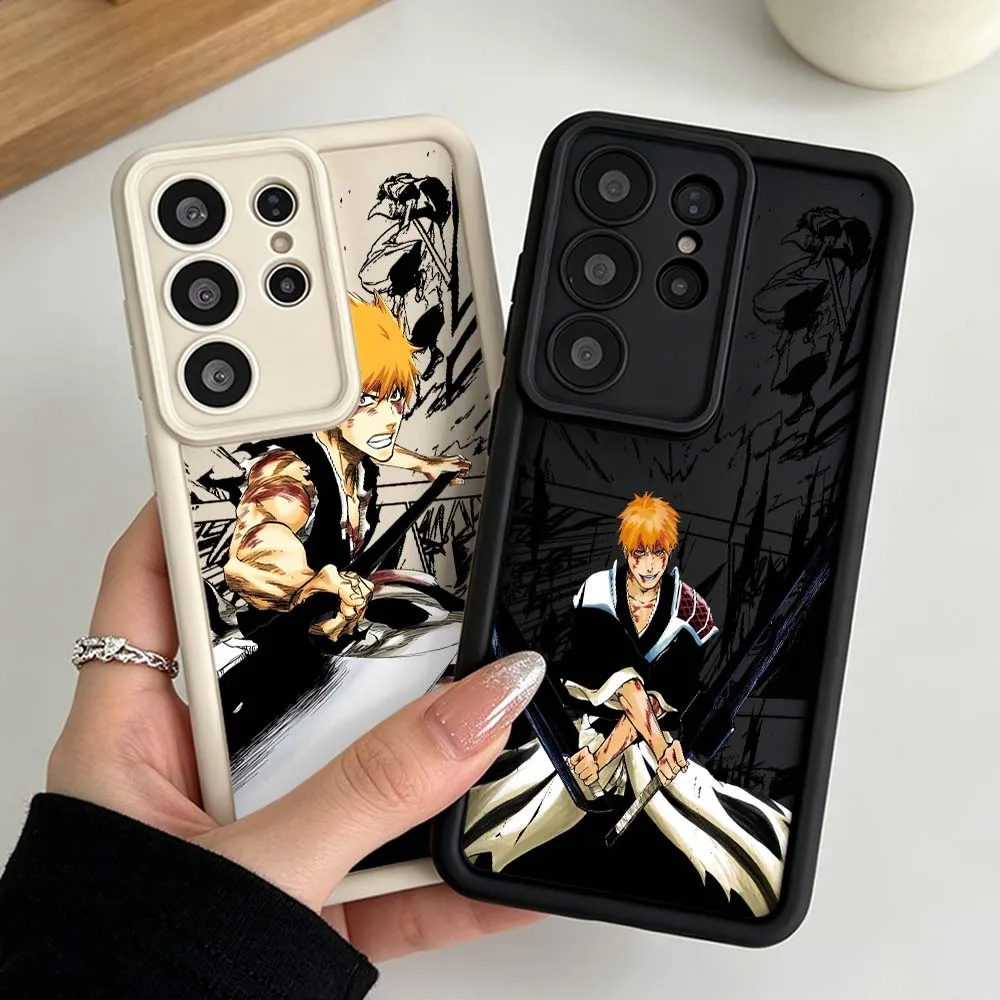 BLEACH Anime Cute Phone Case For Samsung Galaxy S26 S25 S24 S23 S22 S21 S20 Ultra Plus FE Eye Ladder Silicone Cover
