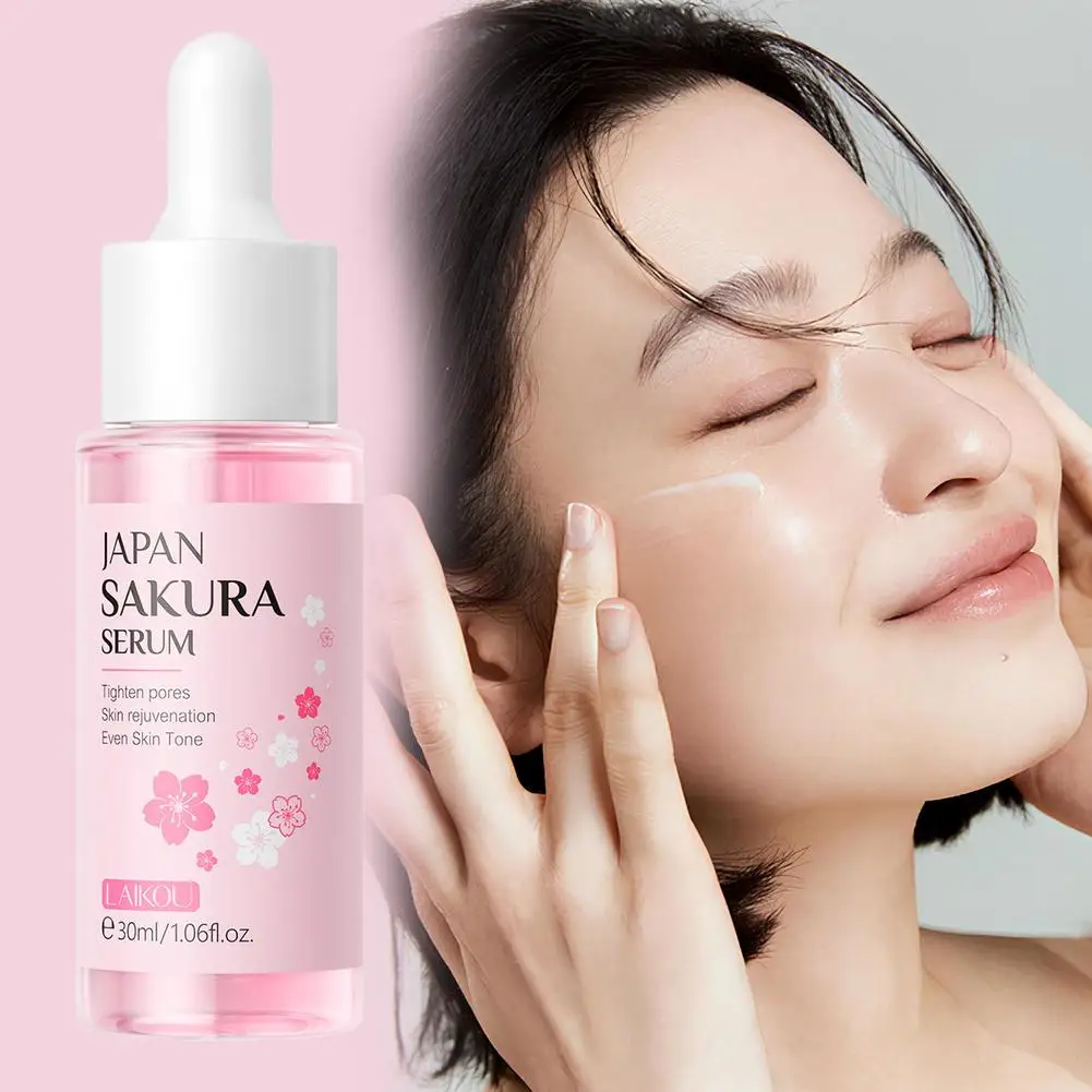LAIKOU Sakura Face Fluid Essence Moisturizing Skin Shining Cherry Blossom Hyaluronic Acid Serum Beauty Facial Skin Care Products