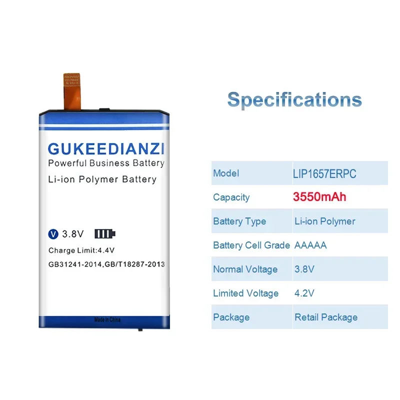 LIP1657ERPC 3550mAh High Capacity Mobile Phone Battery For Sony Xperia XZ2 Compact XZ2 Mini H8324 H8314 SO-05K view 3