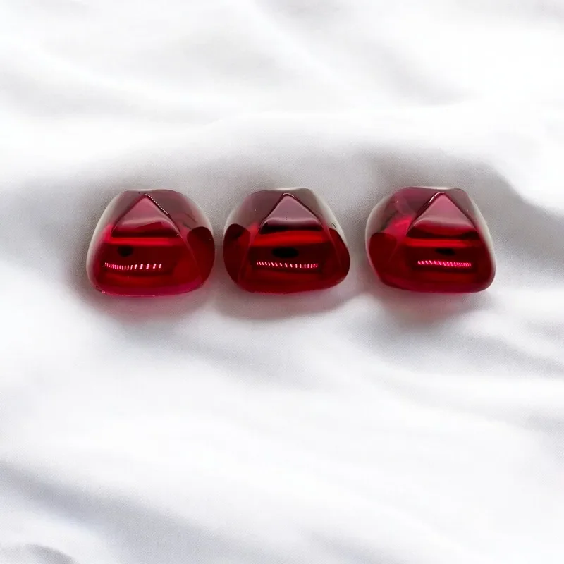 Lab Grown Ruby and Emerald  Pigeon Blood Red and Zambian Green Color Sugar Loaf Shape DIY Jewelry Making Material Certificate