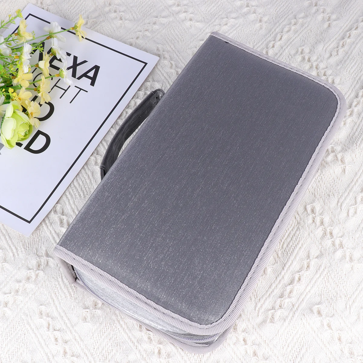 

128 Pieces Cd Storage Bag Large Capacity Mercerized Cloth Wear-Resistant Moistproof Handheld Dvd Storage Organizer for Home Car