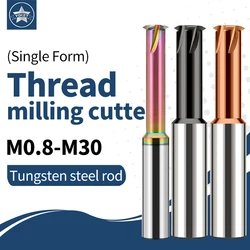 VOKET CNC Machine Solid Carbide Single Tooth Thread Milling M1 M1.6 M2 M3 M4 M5 M6 M8 M10 M12 M14 mill mills Cutter