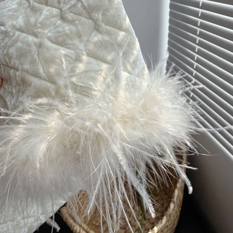 

Winter2025New Retro Chinese Style Girl's New Year Dress New Year Baby Diamond Velvet Thickened Warm Dress