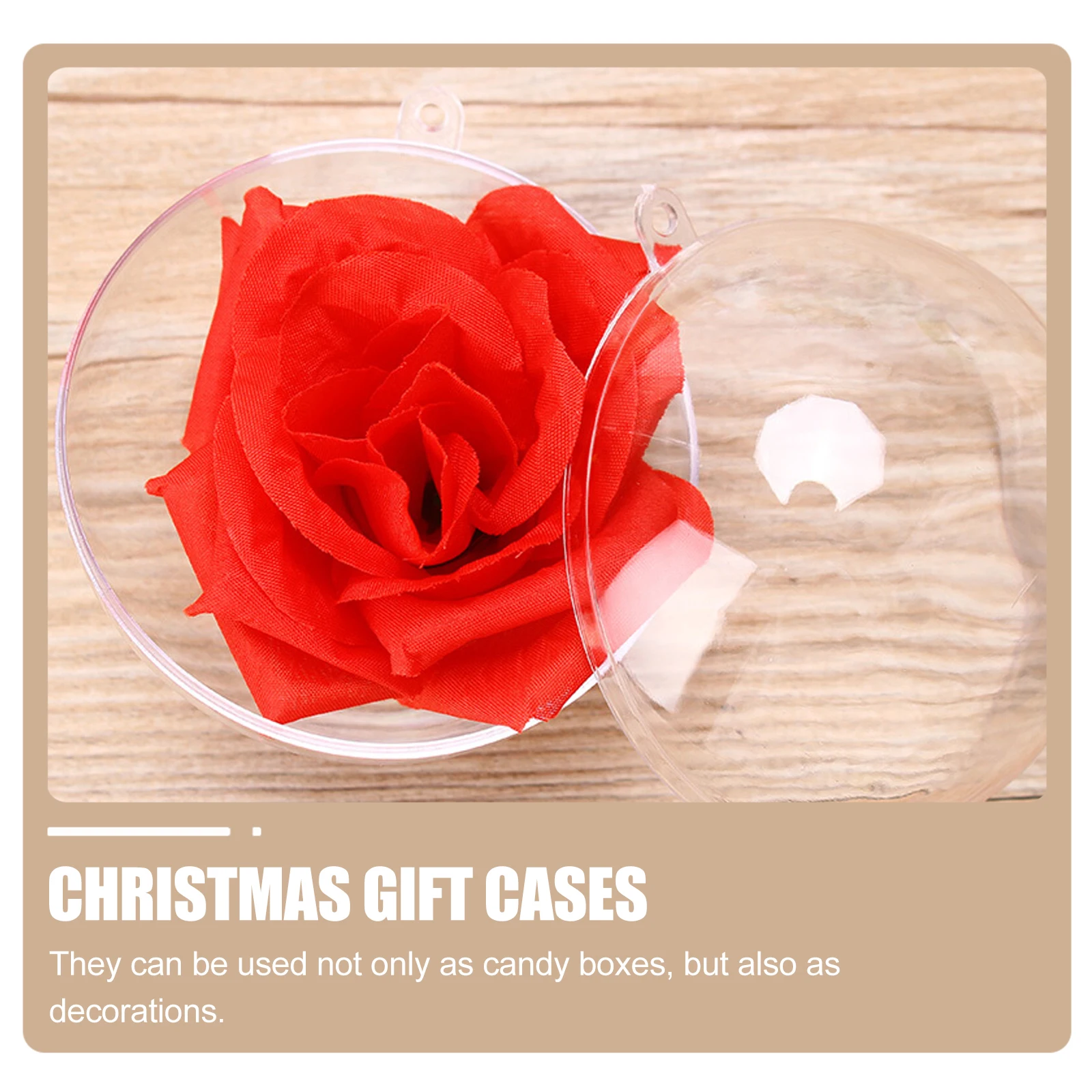 

24 Pcs Candy Box Hollow Decorations Christmas Ornaments Party Ball Boxes Plastic Hanging Adorable Gift