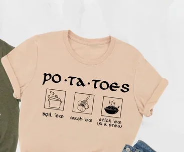 Potatoes Boil Movie Shirt,Movie Lover Gift Short Sleeve Top Tees O Neck Fashion Streetwear harajuku goth y2k 100% Cotton kawaii