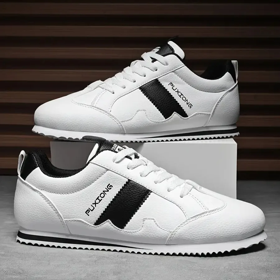 

Men's Low-Top Sneakers Anti-Slip Cushion Sole Synthetic Wide Fit Design Fitness Office Travel Daily Formal Dual-Use Platform Co