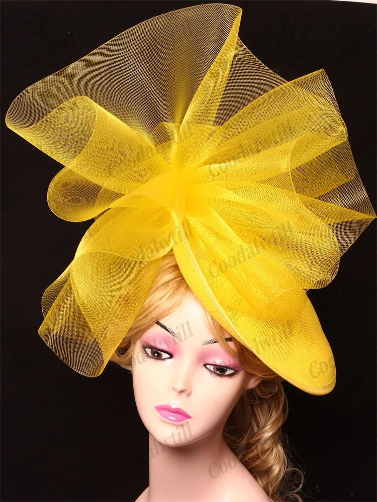 

Свадебный большой сетчатый чародей, женская шикарная шляпа, женская коктейльная вечеринка-дерби, чайный головной убор, женская вуаль, аксессуары для чародеев, королевские