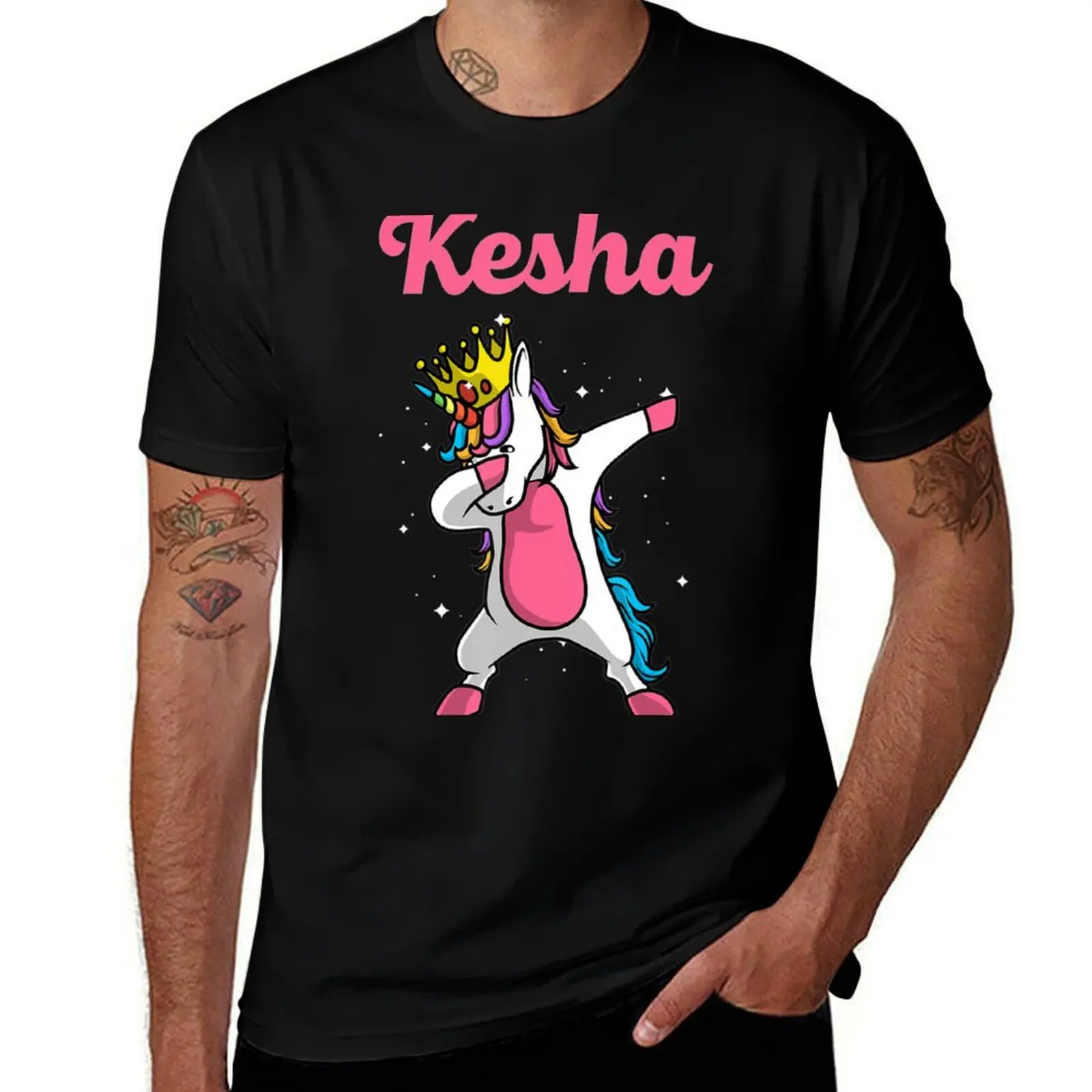 

KESHA Birthday Dabbing Unicorn Queen T-Shirt t shirt for man 100 percent cotton t shirt personalised T-Shirt