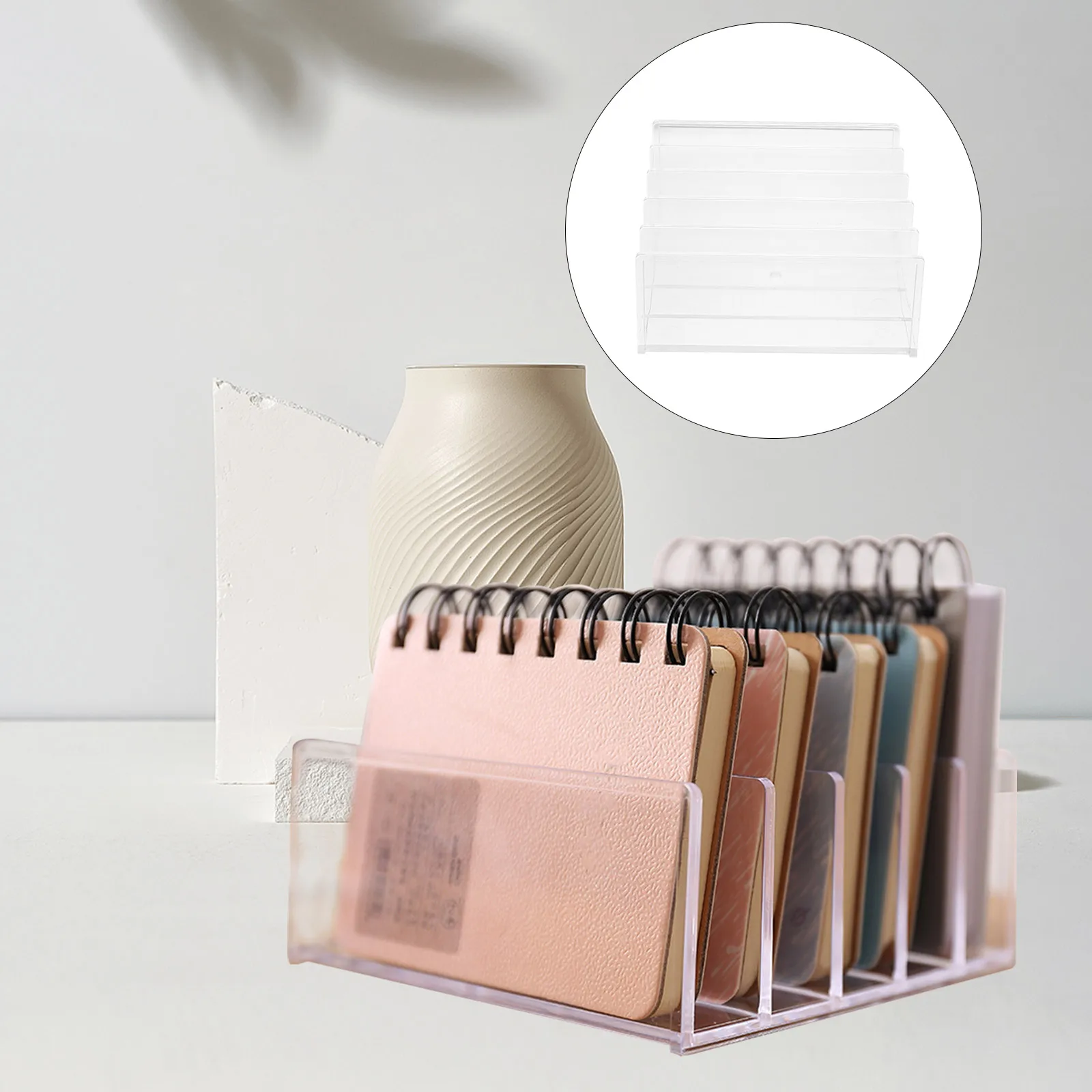 

Acrylic File Organizer Bookend Storage Holder Stand Folder Rack Shelves Decorative Office Desk Use Prevent Books Falling