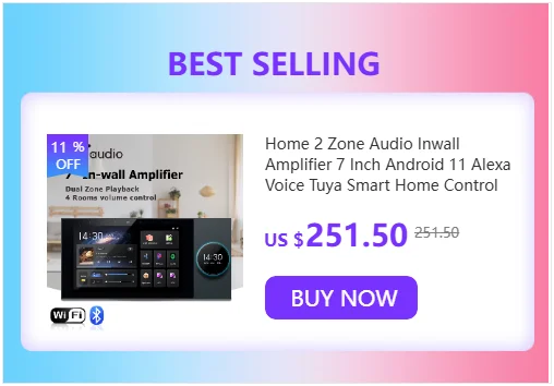 Bluetooth Wall Amplifier Music Panel Home Theater Sound System with 4.5 inch Stereo Ceiling Speaker for Residential Environment