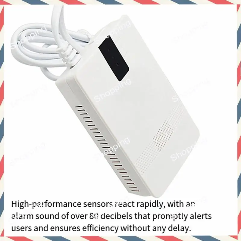 

M20K 812 Газовая сигнализация Бытовой детектор сжиженного газа с электромагнитным клапаном Сигнализация против утечки Автоматическое закрытие клапана Вилка стандарта США