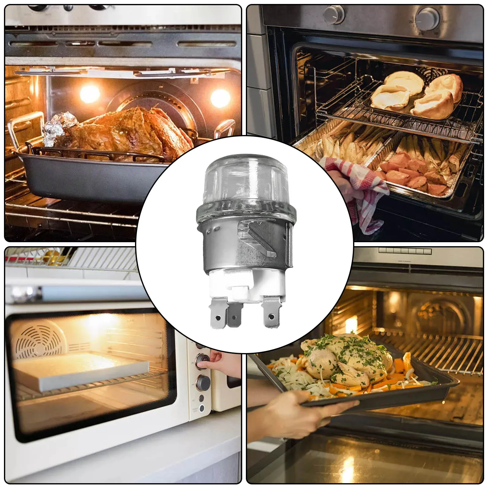 G9 Halogen Bulb 25W 500℃ Oven Microwave Refrigerator Light 220V/110V High Temp Resistant Replacement