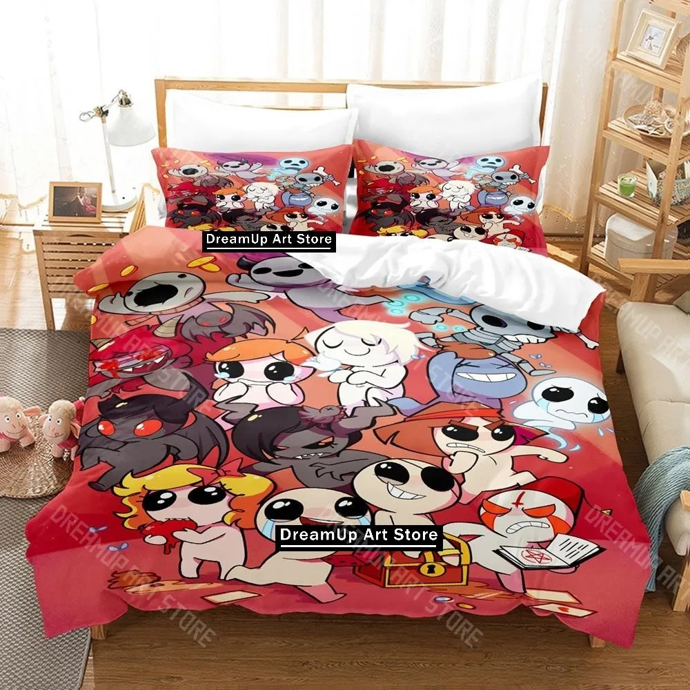 3D Printed Binding of Isaac Game Bedding Set for Boys Girls Duvet Cover Pillowcase Twin Queen King Full Single Double Sizes