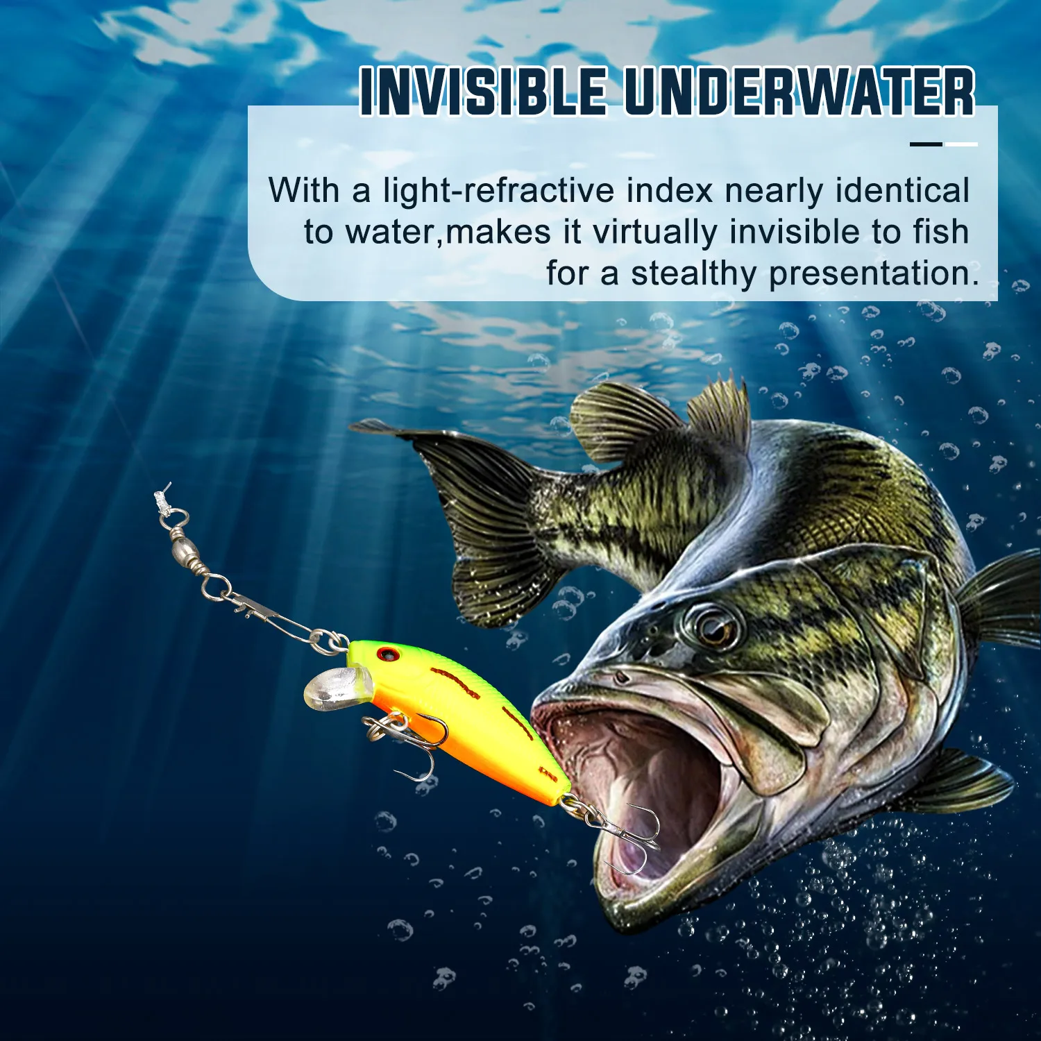 Sougayilang 50M 3-25LB Fluorkohlenstoff-Angelschnüre, geringe Duktilität, hochempfindliche Angelschnüre, Angeltest, Angelgerät, Pesca – Detail 9