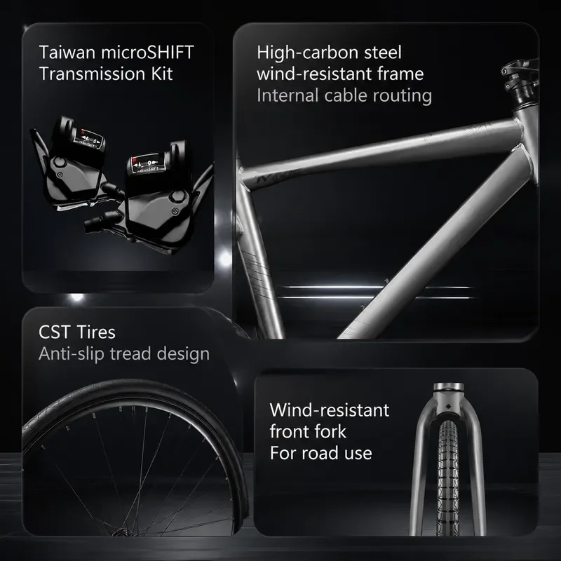 Philip Road Bike Adult Men Women Aerodynamic Fork Ultra Light Teen Variable Speed Racing Bicycle