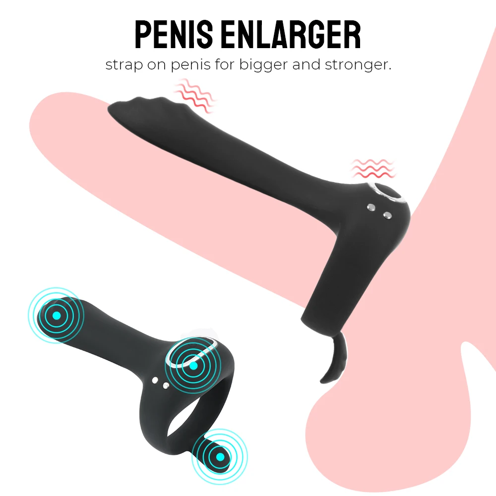 Bluetooth Vibrator Smart Penis Ring For Men 18 Cock Enlargement Extender Delay Exerciser Women Vaginal Anal Plug Sex Toys Couple