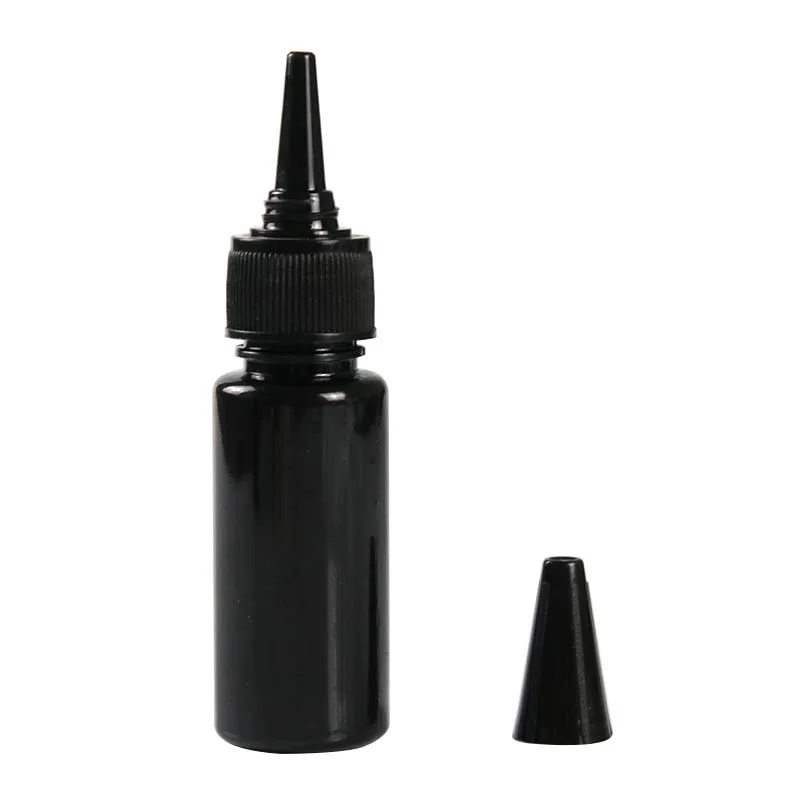 50pcs Needle Squeeze Bottle Black Empty Dropper Bottle10/20/30/50/100ml Liquid Glue Container Plastic Needle Tip Squeeze Bottle